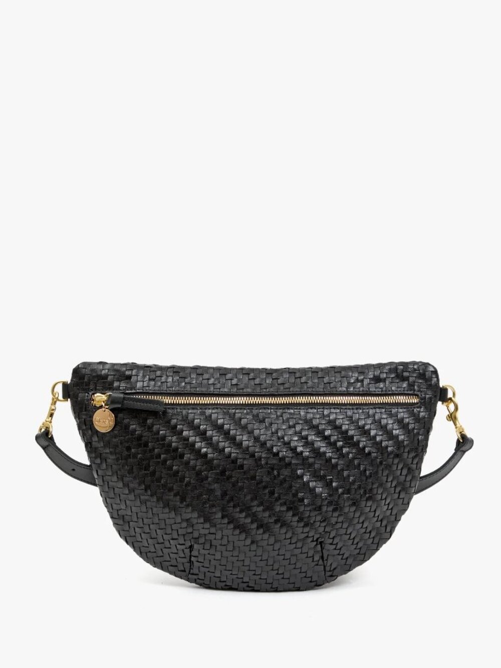 Clare V. Black Woven Zig Zag Grande Fanny - Picture 2 of 14